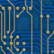 ArtScape 7' Blue Circuit Board Pool Table Cloth