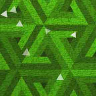 ArtScape 7' Green Triangles Pool Table Cloth