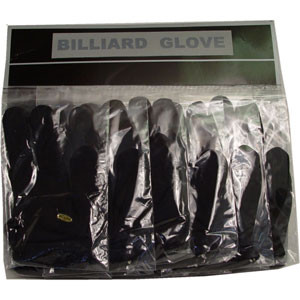 Sterling Black Billiard Gloves, Card of 12