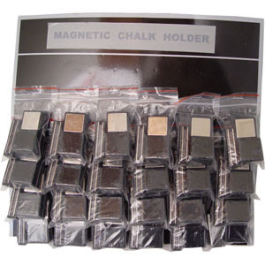 Magnetic Chalk Holders, Card of 24