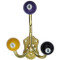 Brass Coat Hanger with Pool Ball Trim