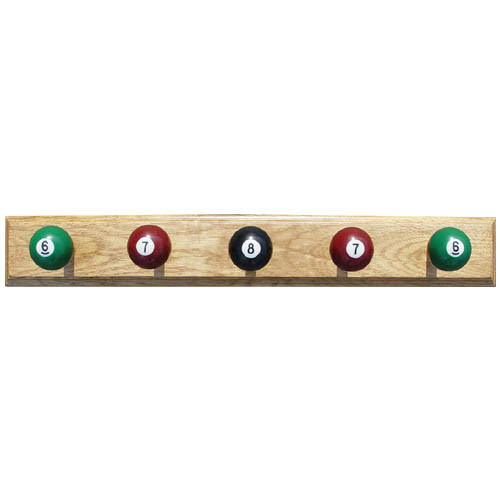 Sterling Deluxe Oak Pool Ball Coat Rack