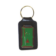 Sterling Pool Table Leather Key Chain