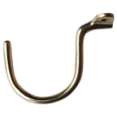 Large Brass Hook, Bottom Mounting