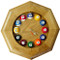 Octagonal Solid Oak Billiards Clock