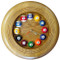 Round Solid Oak Billiards Clock
