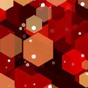 ArtScape 7' Red Hexagons Pool Table Cloth