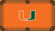 University of Miami Hurricanes 8' Pool Table Felt