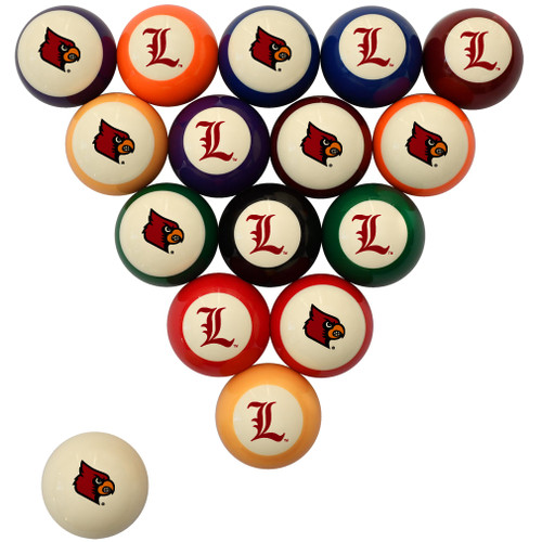 Louisville Cardinals Billiard Ball Set - Standard Colors