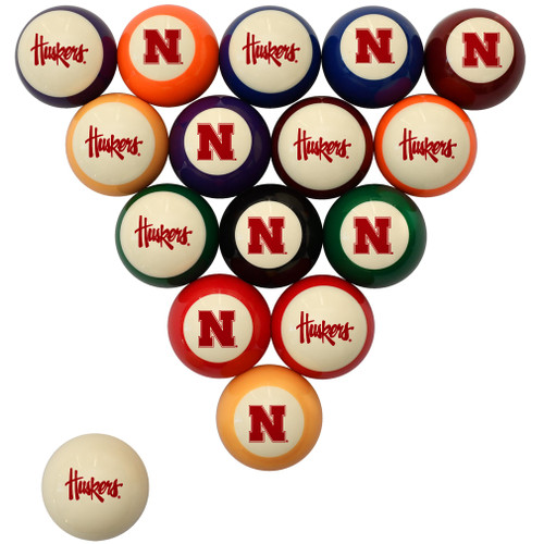 Nebraska Cornhuskers Billiard Ball Set - Standard Colors