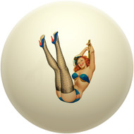 Swinging Pin Up Girl Cue Ball