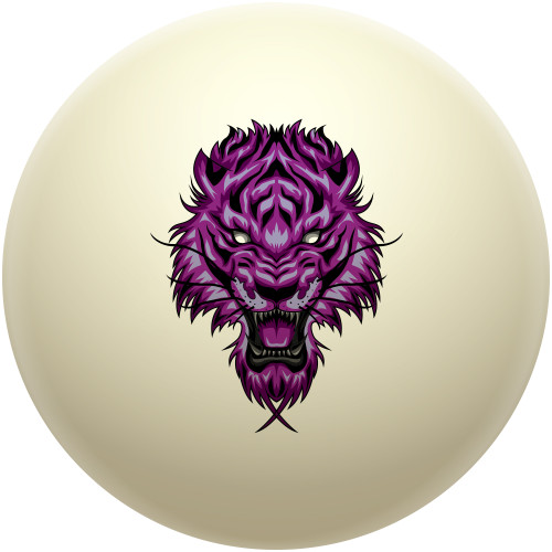 Purple Tiger Head Cue Ball