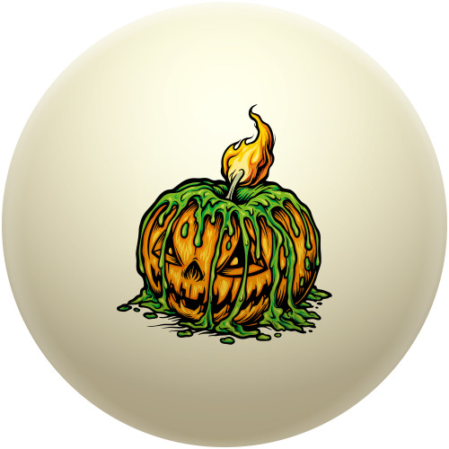 Oozing Jack-o-lantern Cue Ball