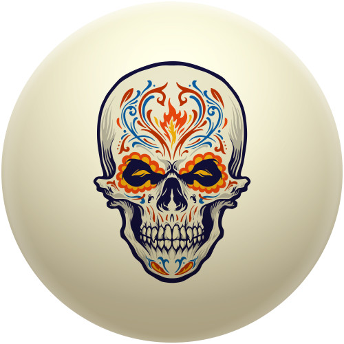 Wicked Sugar Skull Cue Ball