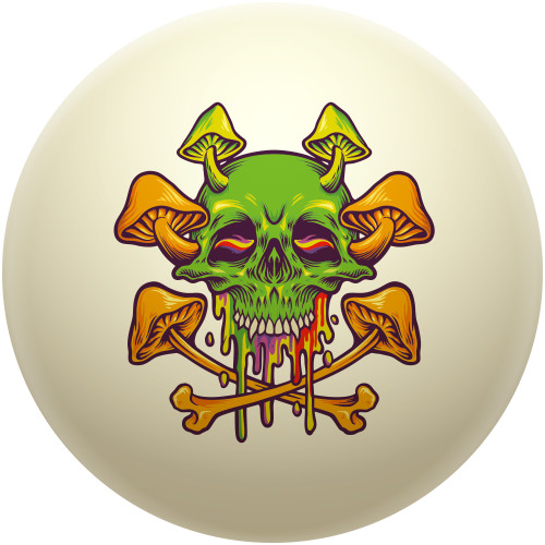 Skull and Fungus Bones Cue Ball