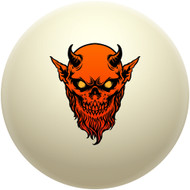 Red Bearded Goblin Skull Cue Ball