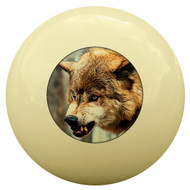Snarling Wolf Cue Ball