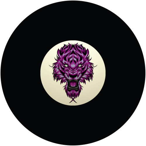 Purple Tiger Head 8 Ball