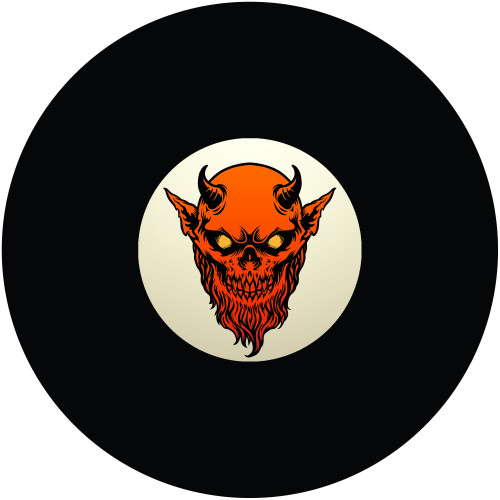 Red Bearded Goblin Skull 8 Ball