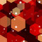 ArtScape 9' Red Hexagons Pool Table Cloth