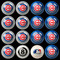 Chicago Cubs Pool Balls