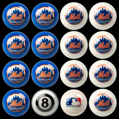New York Mets Pool Balls