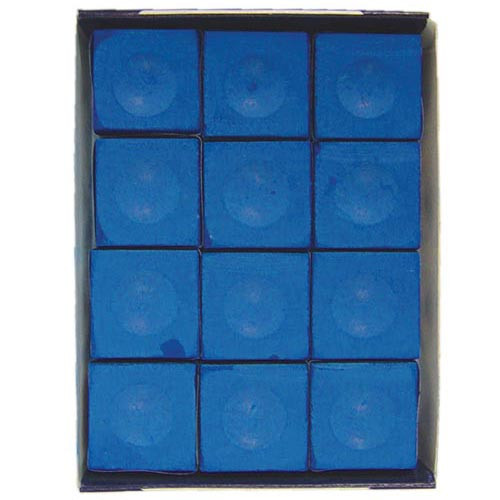 Silver Cup Chalk, Electric Blue, 12-Piece Box