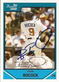 Brian Bocock Signed 2007 Bowman Card Phillies