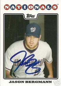 Jason Bergmann Signed Nationals 2008 Topps Card