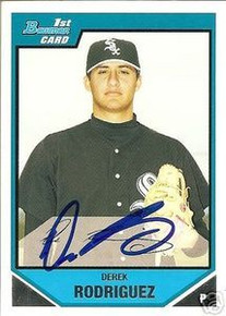 Tampa Bay Rays Derek Rodriguez Signed 2007 Bowman Card