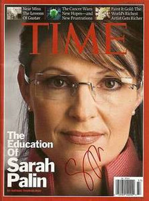 Sarah Palin Signed Time Magazine 9/15/2008
