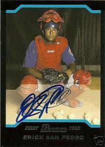 Erick San Pedro Signed Nationals 2004 Bowman Rookie Card