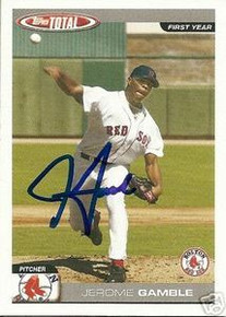 Jerome Gamble Signed Red Sox 2004 Total Rookie Card