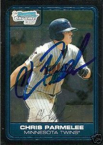 Chris Parmelee Signed Twins 2006 Bowman Rookie Card