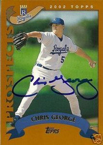 Chris George Signed Kansas City Royals 2002 Topps Card
