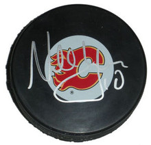 Niklas Hagman Autographed Calgary Flames Hockey Puck