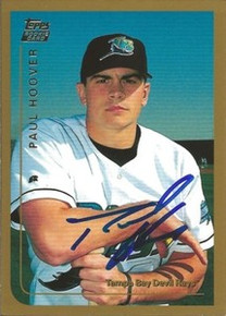 Paul Hoover Signed Tampa Bay Rays 99 Topps Rookie Card