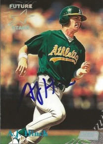A.J. Hinch Signed Oakland A's 1998 Stadium Club Card