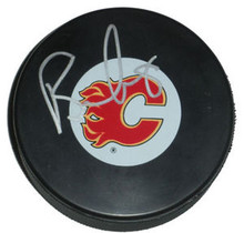 Brendan Morrison Autographed Calgary Flames Hockey Puck