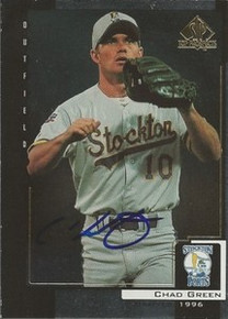 Chad Green Signed Milwaukee Brewers 2000 UD SP Card