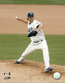 Derek Lowe Los Angeles Dodgers Unsigned Home 8x10 Photo