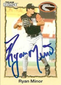 Ryan Minor Signed 1998 Team Best Card Baltimore Orioles