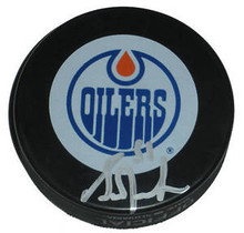 Grant Fuhr Autographed Edmonton Oilers Throwback Hockey Puck