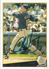 Chase Headley Signed San Diego Padres 2009 Topps Card