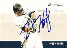 Wes Hodges Signed 2007 Just Minors Card Cleveland Indians