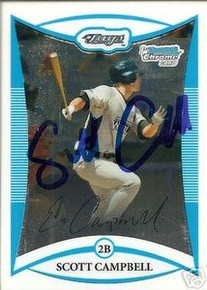Scott Campbell Signed Blue Jays 2008 Bowman Rookie Card