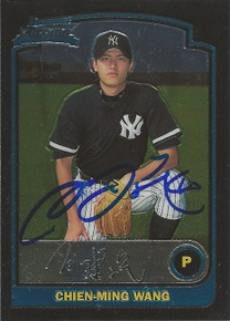 Chien Ming Wang Signed New York Yankees 2003 Bowman Chrome Rookie Card