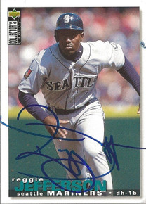 Reggie Jefferson Signed Seattle Mariners 1995 UD CC Card