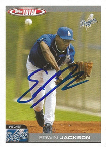 Edwin Jackson Signed Los Angeles Dodgers 2004 Topps Total Card