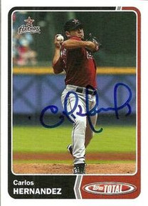 Carlos Hernandez Signed Astros 2003 Topps Total Card